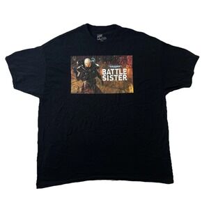 Warhammer Battle Sister Shirt Mens 2XL Black Official Licensed XXL Graphic Tee